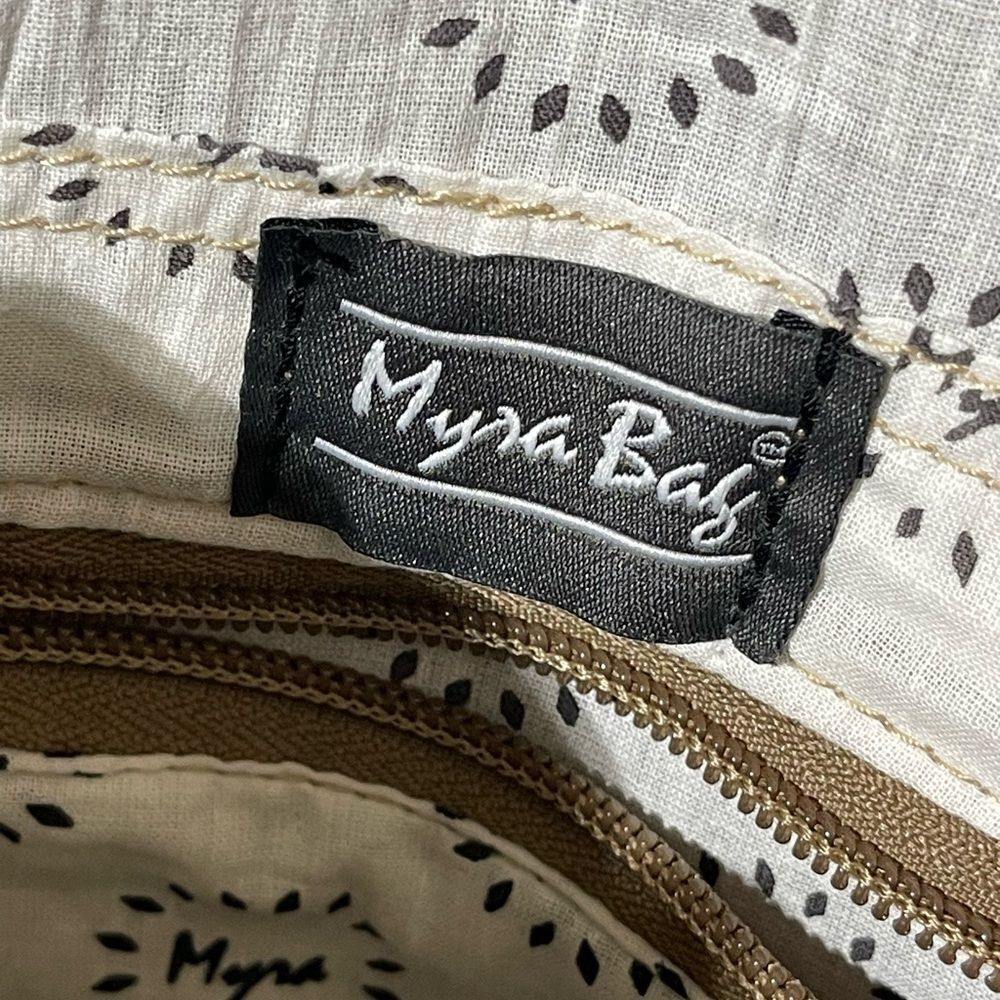 Gray and Brown Patterned Backpack - image 6